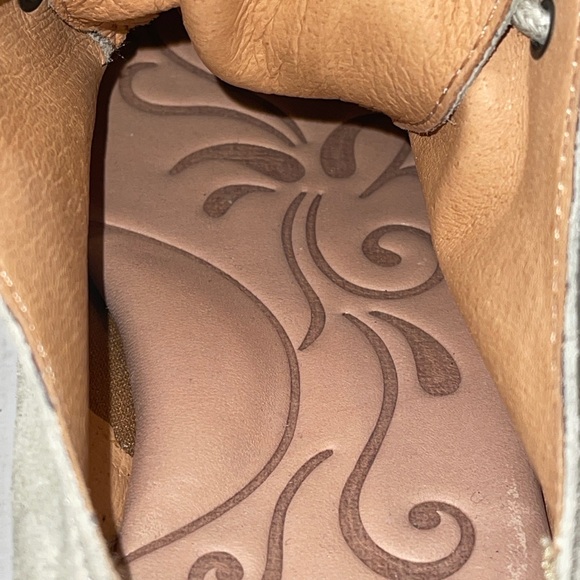 Born Women's Shoes Size 11 Gray Leather Upper Lace Up Slip On Block Heel - Picture 12 of 12